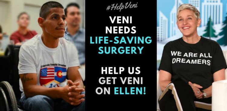 _RodriguezzFlor's tweet photo. @TheEllenShow ty for supporting #Dreamers! #Dreamer Veni Noya needs lifesaving surgery but can't afford it. Will you #HelpVeni? https://t.co/fxaf2zfmCL https://t.co/vWjYMeQ4TJ