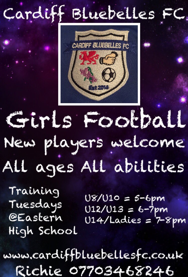 Please rt 
#girlsinsport #girlsfootball #GetInvolved <a href="/swwgl/">SWWGL</a> <a href="/FAW_Womens/">Wales Women's Team</a> <a href="/FAWales/">FA WALES</a> <a href="/SouthWalesFA/">South Wales FA</a> <a href="/bristolcitywfc/">Bristol City Women</a>