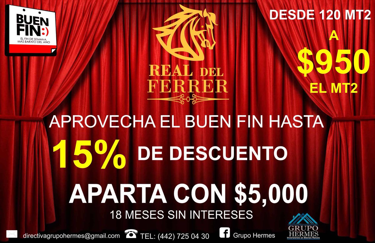 caballeroaurora's tweet photo. #ventajasdevivirenQueretaro #RealDelFerrer #tunuevohogar
#buenfin #descuento #terrenos #queretaro #follow4follow #followforfollow #like4follow #blackfriday #mexico #terreno #grupohermes #home #credito #credit #sinburo #barato #excelente #futuro #ventajasdevivirenqueretaro https://t.co/6dnEl91zXo