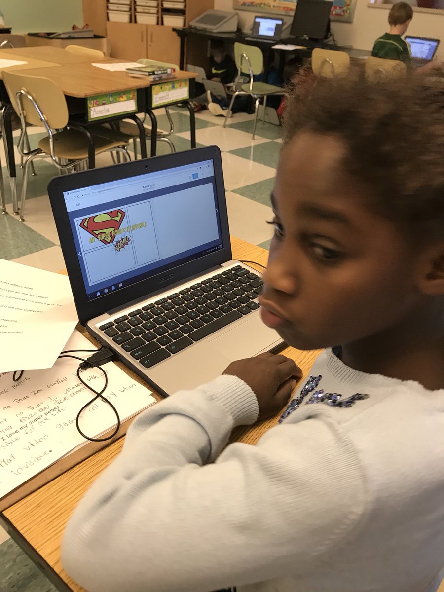 kscheuble's tweet photo. Co-teaching in 3rd grade with @MrO_211 helping the students bring their narrative writing to life with @BookCreatorApp.  #coteaching #create https://t.co/xeSUAAFAc6