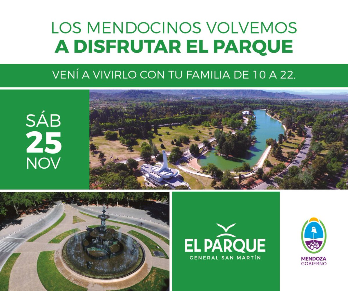 energiayamb_mza's tweet photo. Volvemos a disfrutar del Parque con una jornada para toda la familia. Los esperamos. 🌳 https://t.co/6ixqmHgBnx