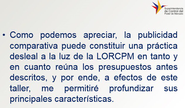 Competencia_Ec's tweet photo. De acuerdo a la #LORCPM, un acto de comparación es considerada como práctica desleal. #MarlonVinueza, Intendente de @AntiMonopolioEC en el taller internacional de #PublicidadComparativa https://t.co/SoEhwjSWiJ