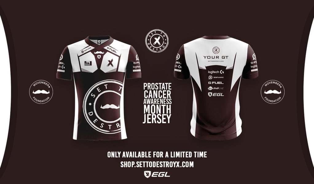 OfficialEGL's tweet image. It’s still #Movember! 
Make sure to check out the LIMITED Edition
 #Movember X @SetToDestroyX Jersey on our site🔥

Use code “HOLIDAY17” for 20% off

OfficialEGL.com/collections/se…