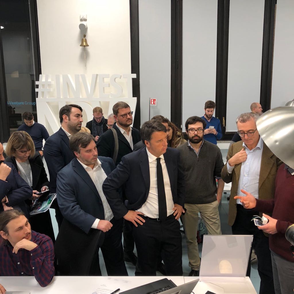 Oggi <a href="/matteorenzi/">Matteo Renzi</a> fa tappa a Roma in #LVentureGroup per visitare il nostro hub dell'#innovazione, dove #startup e imprenditori creano #lavoro per un'#economia italiana di #successo, e per incontrare le nostre startup