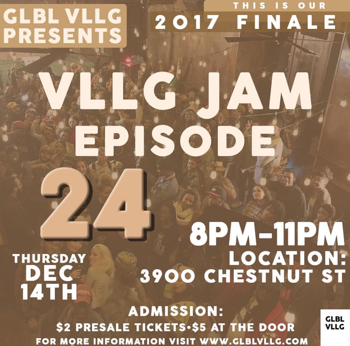 glblvllg's tweet photo. Happy Wednesday, fam! 
📢🚨MAJOR NEWS: OUR 2017 FINALE #VLLGJam (Episode 24) HAS BEEN ANNOUNCED!!!🔥 December 14th @LiveWSC. 8PM. It’s going down. Tell a friend to tell a friend. See you there. RT! RT! #GlblVllg https://t.co/fDMO683Sij