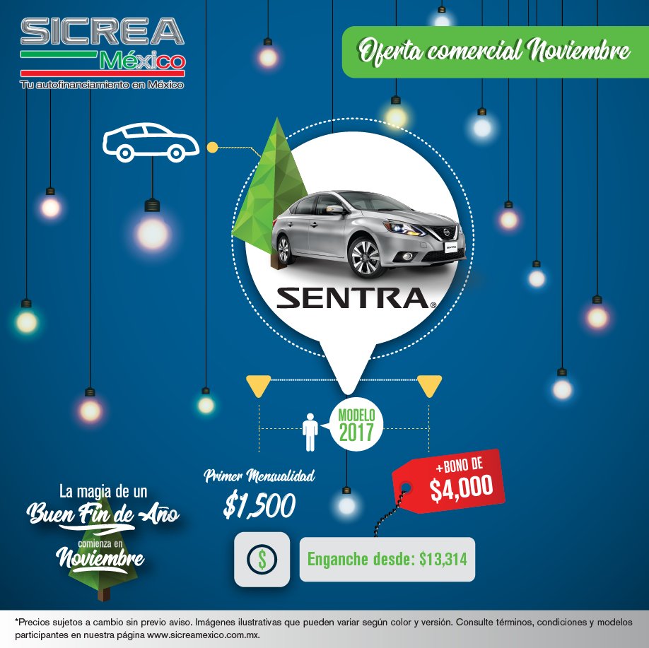 SicreaMx's tweet photo. Es momento que adquieras tu #NISSAN con SICREA. Llama ahora al 1 877 658 6041. https://t.co/GNqSxMsEf0