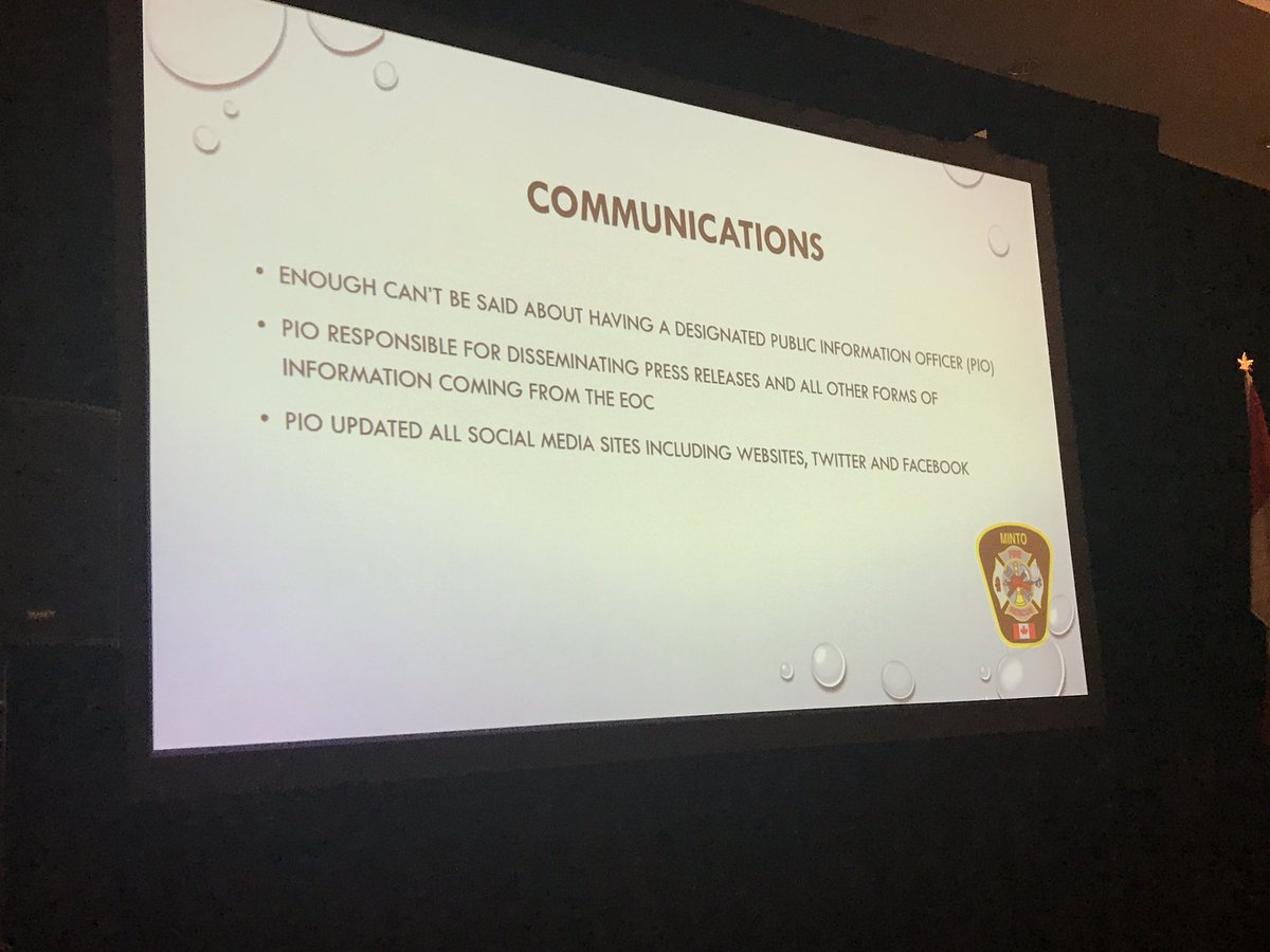 MatthewDPegg's tweet photo. @ChrisHarrowfc @mintofiredept Well said!  Sound advice on the importance of effective communications - both during the response to the emergency and equally, if not more importantly, during the recovery from the emergency event @ONFireChiefs #midterm17 https://t.co/MGmFZgGqHy