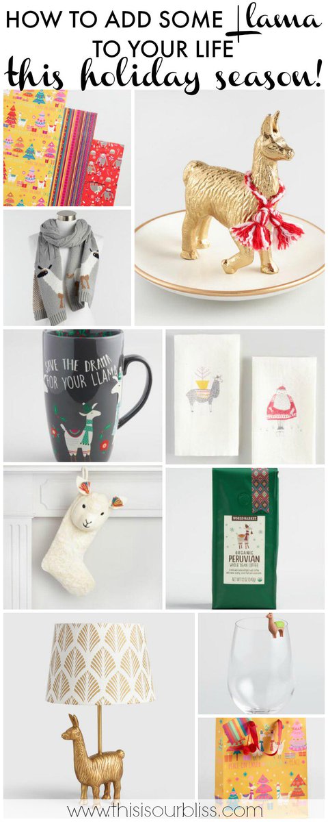 thisisourbliss's tweet photo. How to add some Llama to your life! My llama gift guide is here: https://t.co/VV5f6OcWZM #ad #worldmarkettribe https://t.co/weq69UiVVR