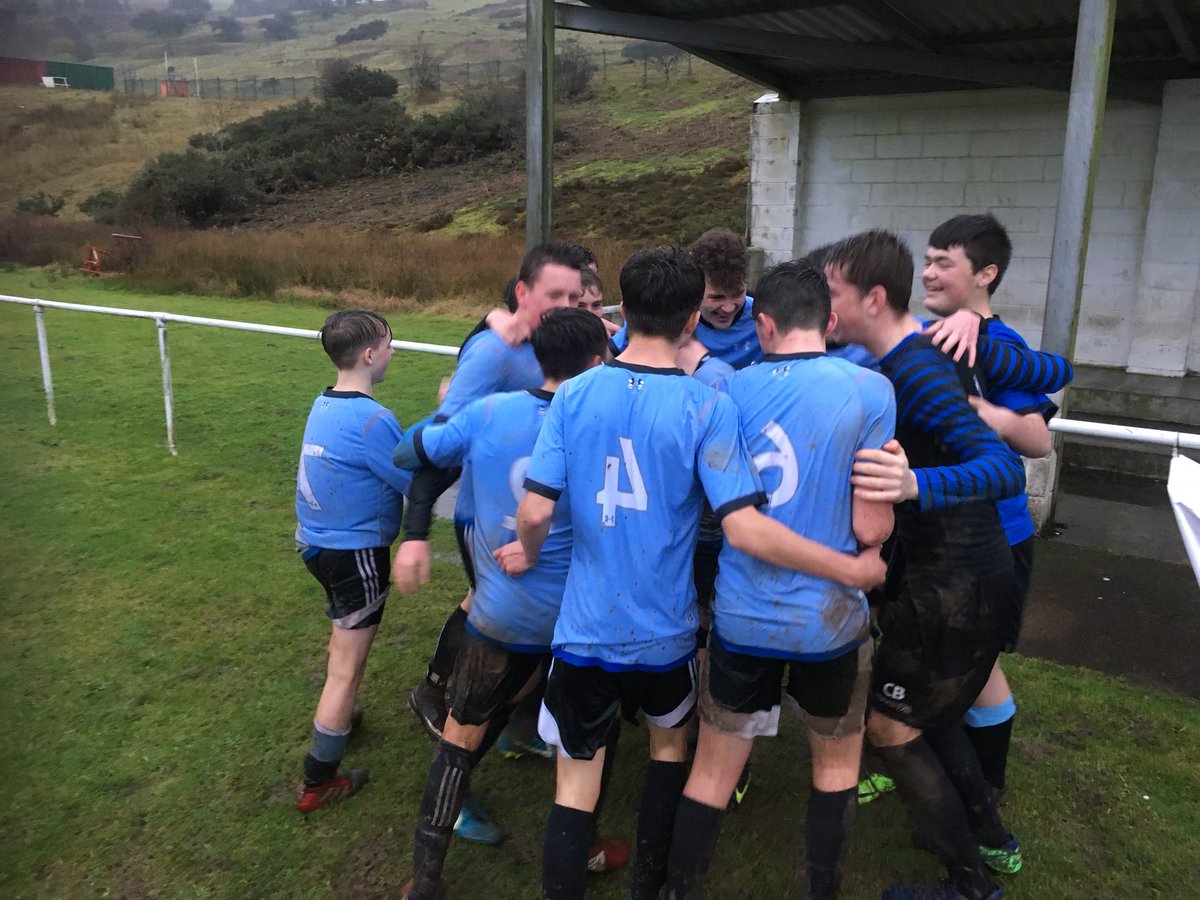 Croesype's tweet photo. Year 10 football through to regional final. Not even torrential rain and high winds could stop them today.. 4-1 win away to Tredegar. 3 for Ryan M, 1 belter from Ryan S. Outstanding display from Max Tucker #singwhenyouwin https://t.co/REDxnMFZIG