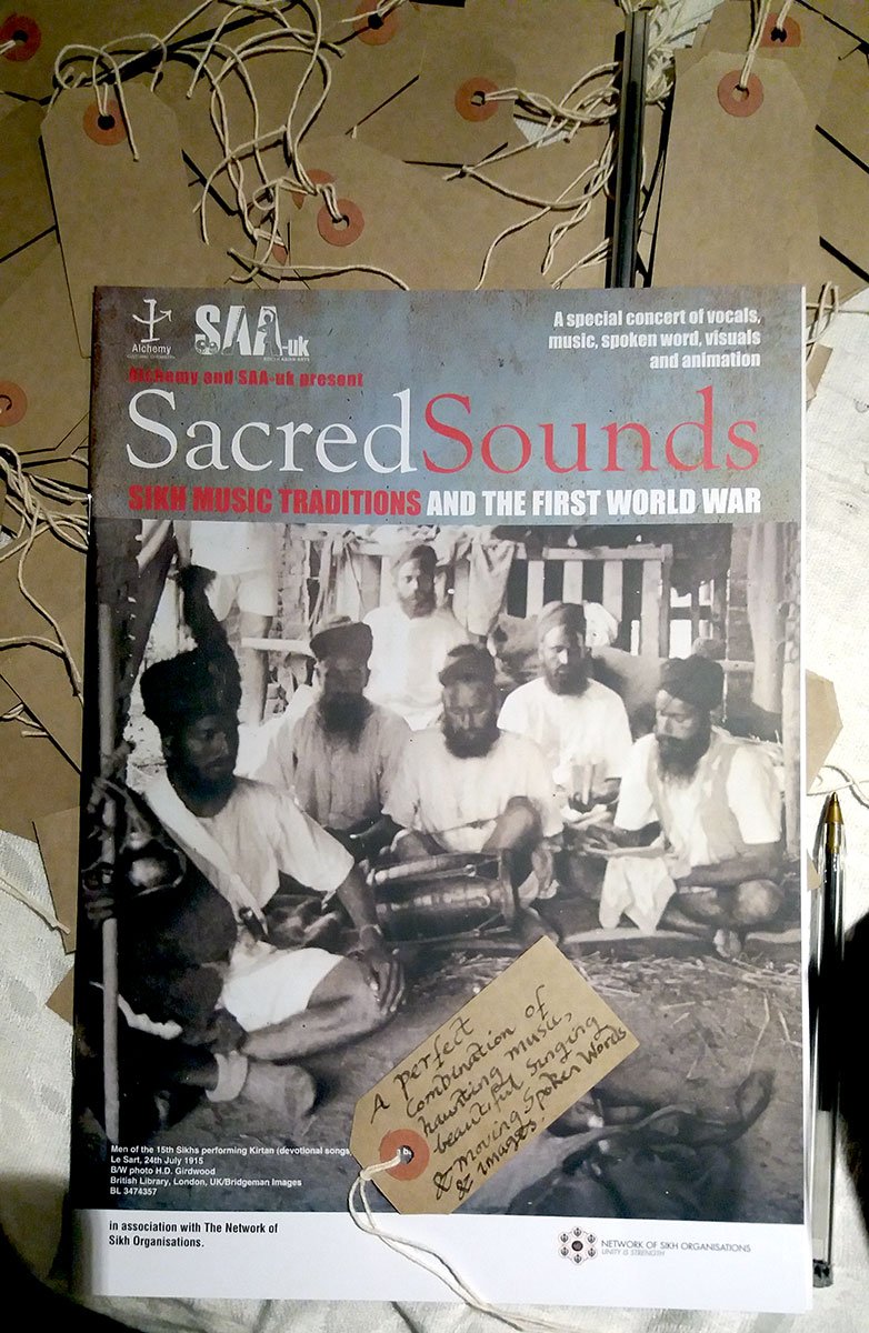 southasianartuk's tweet photo. #tb Last week saw the final performance of an extraordinary production: Sacred Sounds: Sikh Music Traditions and the First World War. We are deeply grateful to the @ace_national @ace_thenorth Strategic Touring Programme for funding this project. https://t.co/V5xMusS5tC
