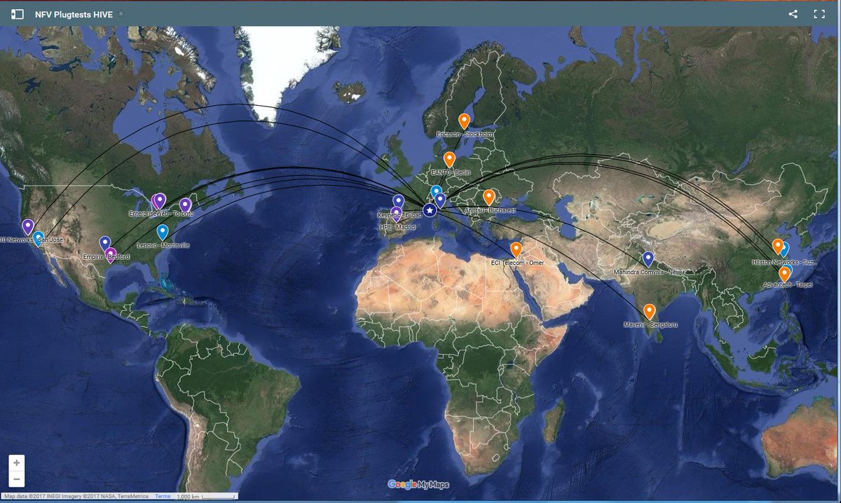 samcmgl's tweet image. Can&apos;t have enough of playing with the #NFVplugtests HIVE map :) zoom in to spot your remote lab: goo.gl/4B9vWn