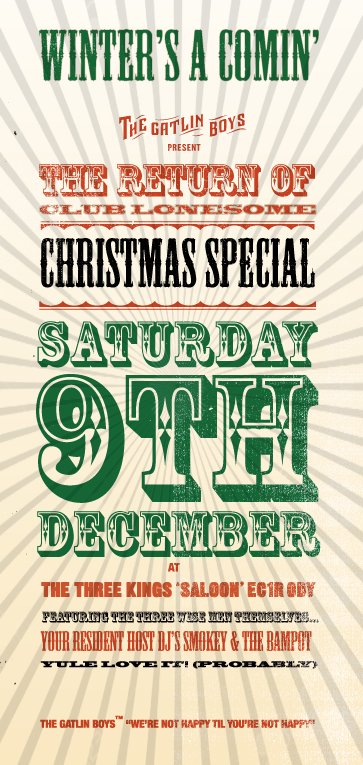 Friends, neighbors, it's been while but this is happening.
Saturday December 9th