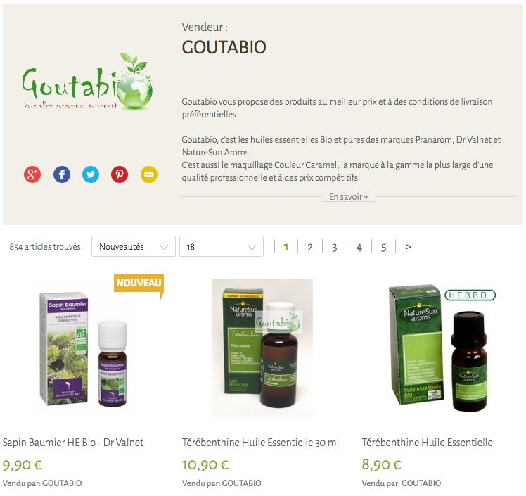 Sevellia's tweet photo. [NOUVEAU VENDEUR] Découvrez Goutabio, des huiles essentielles #Bio et pures des marques #Pranarom, Dr #Valnet et #NatureSun Aroms. Mais aussi du #maquillage

https://t.co/UK6UKzbZn1 https://t.co/EuGE6h7lPo