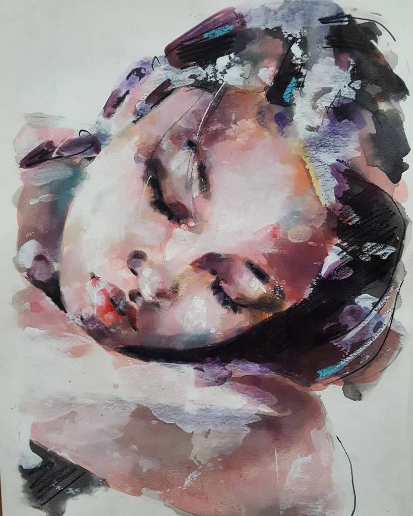A small scale portrait study 37x28cm in mixed media on paper #fineart #drawings #illustration #fashion #contemporaryart #portrait #sleeping #beauty #expressive #creative #inspiration #artoftheday #picoftheday #instaart #artistoninstagram  … ift.tt/2A2Ibrz