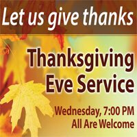 GraceLutheranHS's tweet photo. Join us for Thanksgiving Eve worship tonight at 7:00 pm! #ThanksgivingEve #GraceHappensHere https://t.co/h4dhMFhoCR