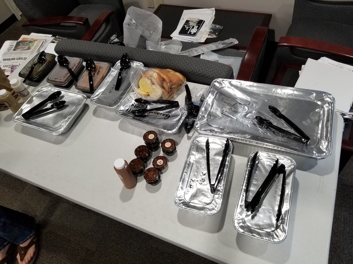Randy_Shannon's tweet photo. Our office #Thanksgiving feast from @MissionBBQ in Town N Country ... Mmmmmm #DayumSon https://t.co/m5LUUR9lbA