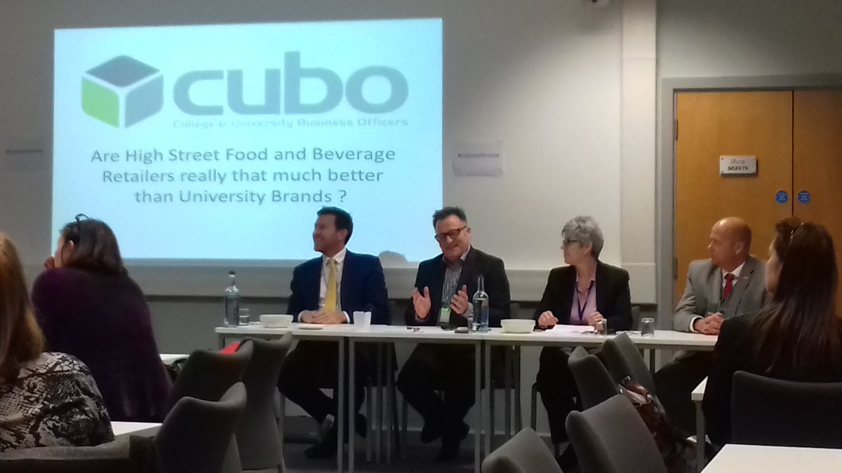 jancapperCUBO's tweet photo. Wide experience of brands enhances student campus experience. Mix of high st brands and uni outlets the way to go?#cuboconference #highered https://t.co/F7Rlzk3Noh