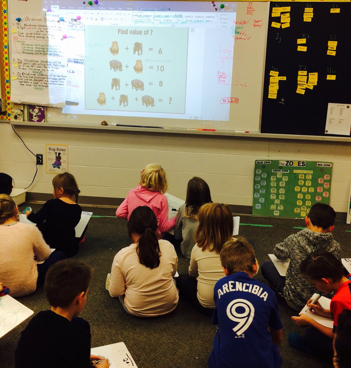 Miss_Priest's tweet photo. Turning our "minds on" for math! @LionsOvalPS @cathbern @scdsbmath https://t.co/LaHs5CZ4jx