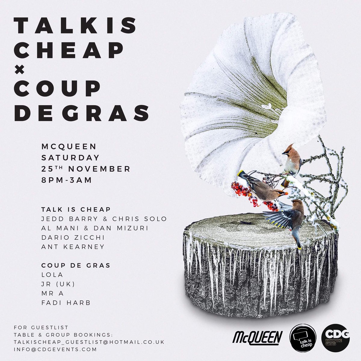 Looking forward to Saturday at @__McQueen__ its gonna be a belter! <a href="/CoupDeGras1/">CoupDeGras</a> &amp; <a href="/talkischeapLDN/">Talk Is Cheap</a> 6th Birthday!