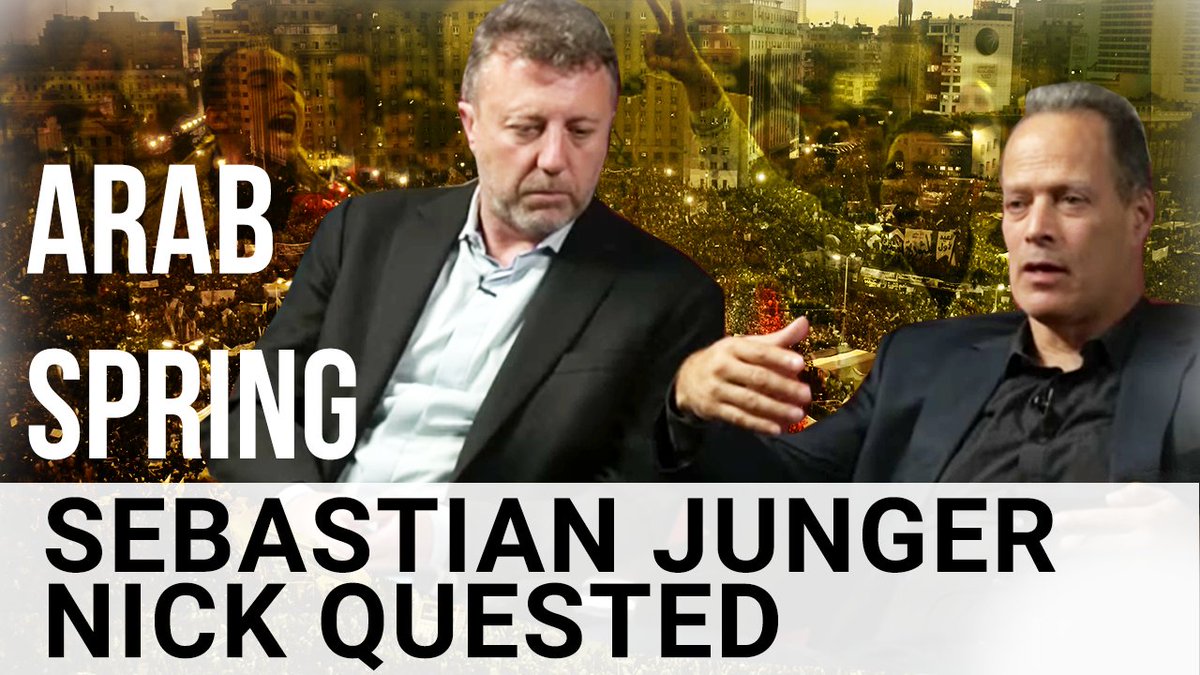 LondonRealTV's tweet photo. @sebastianjunger &amp; @nickquested share their thoughts on the #ArabSpring  and why it happened. Watch it here: https://t.co/XE4htrF6jk full episode out now: https://t.co/nOH1XqOzmv  #nickquested #sebastianjunger #hellonearth #ArabSpring #libya #syria #tunisia #egypt #politics https://t.co/HkMSNC2rnc