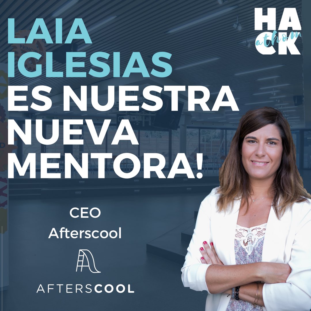 hackathom's tweet photo. Tenemos una nueva mentora! Es la CEO de @Afterscool_es una startup para encontrar actividades extraescolares! Ven al @hackathom en el @colemontse el 25 de noviembre como visitor (a partir de las 19:00) o como participante (de 9:00 - 21:30). Te apuntas? Inscripciones abiertas! https://t.co/9tAFnKemJn