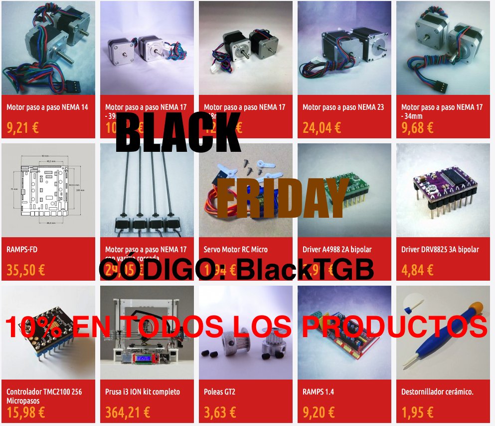 Thingibox's tweet photo. ¡Solo el viernes y con el código de la foto 10% en todos los productos! ¿A que esperas?
Only on Friday and with the code of the photo 10% on all products! What are you waiting for?
#blackfriday #thingibox #thingiadictos #motores #nema17 #PrusaION #maker #3dprint #3dprinterworld https://t.co/S6HTGK5W3f