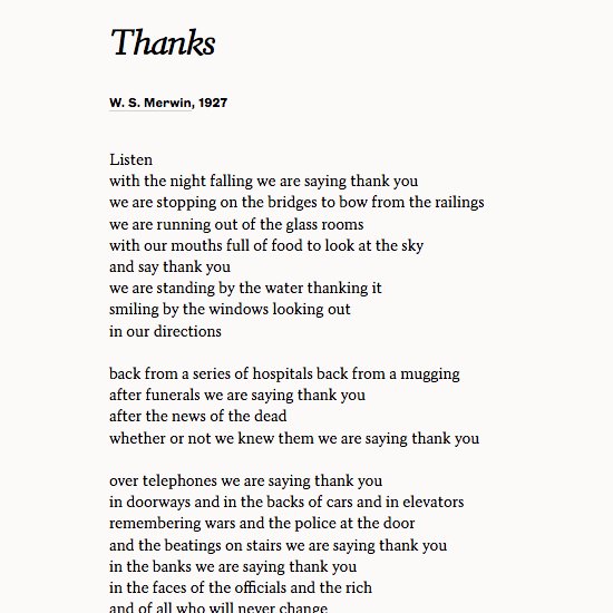 Poets Org On Twitter We Are Saying Thank You Faster And Faster With Nobody Listening We Are Saying Thank You We Are Saying Thank You And Waving Dark Though It Is W S