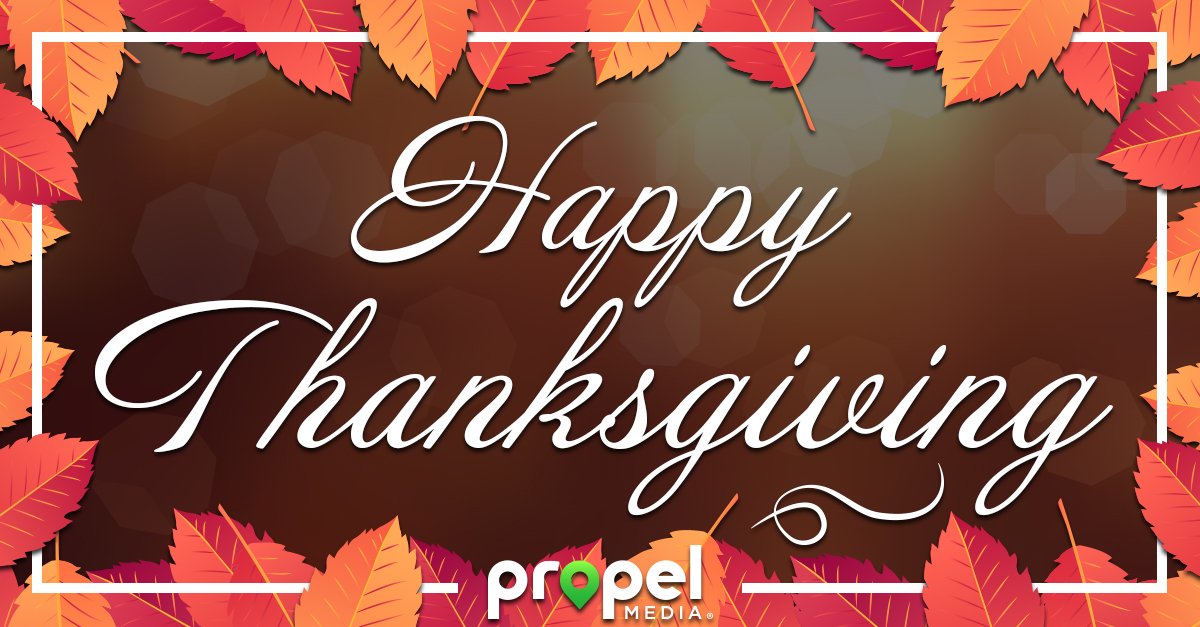 propelmedia's tweet photo. Our offices will be closed starting today, 11/22 at 12PM PST until Friday, 11/24. Normal business hours will resume on Monday, 11/27.
We'd like to thank our team for their hard work and hope everyone enjoys the extra time with their friends and families!
#PropelMedia https://t.co/qDYGTbPAqj