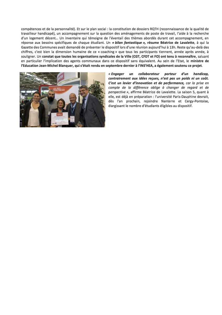 UC_IDF's tweet photo. .@De_Lavalette_B reçoit le prix territorial 2017 de @Lagazettefr pour le dispositif "objectif emploi" d'accompagnement des étudiants en situation de handicap https://t.co/asbm4bdkbw