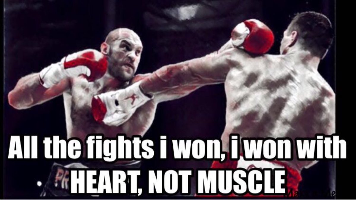 Tyson_Fury's tweet photo. Many wars were won with heart ❤️.
Along with sweet Science. https://t.co/2GXkNedZ4z