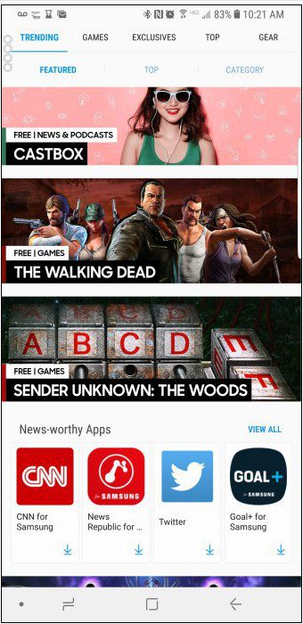 thewoodsgame's tweet photo. Wow! We're featuring in #Samsung Store! https://t.co/viPv6RgKr3
