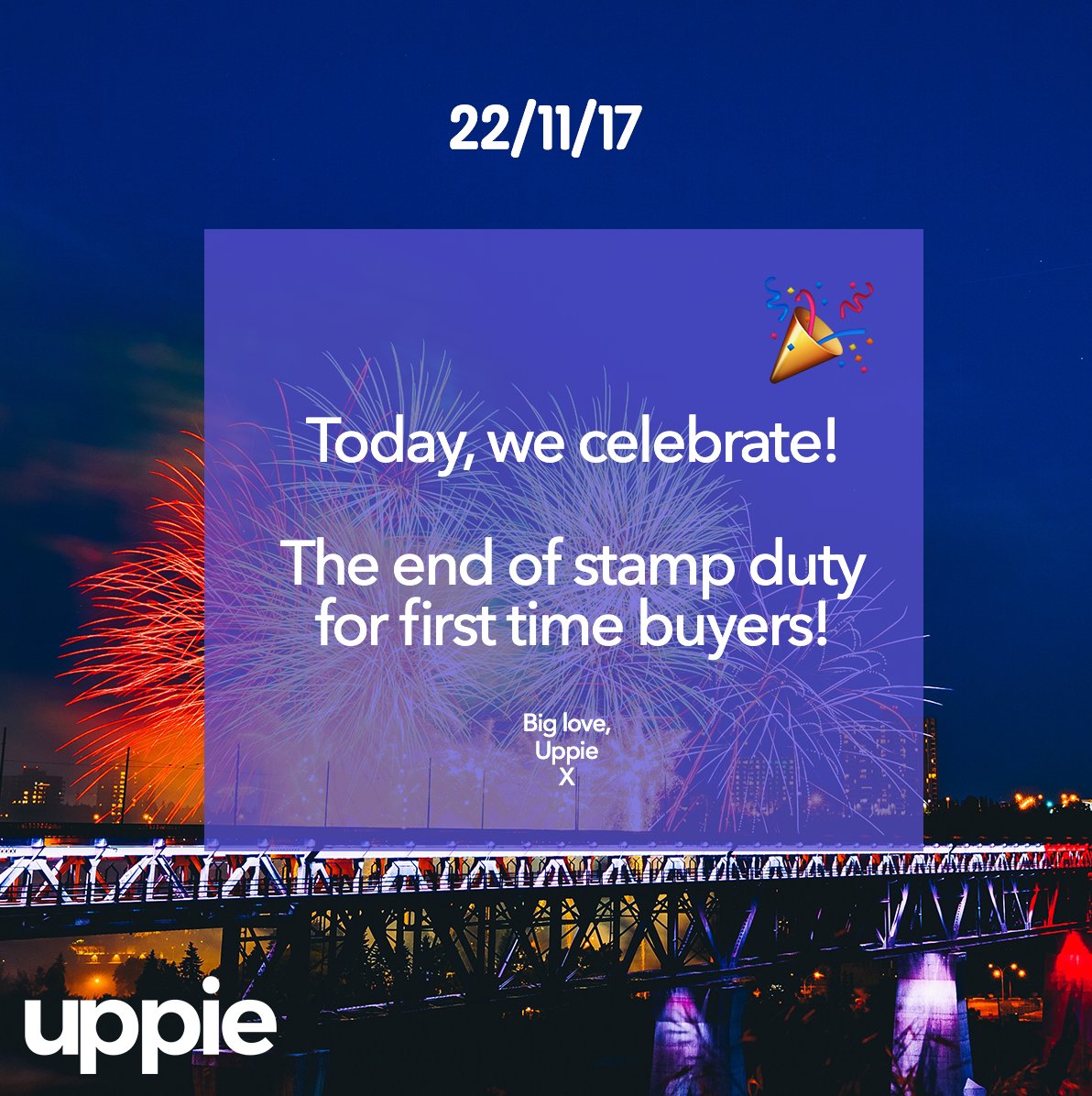 Today is a very special day for first time buyers. Stamp duty has been abolished. Here at Uppie, we've been waiting for this day for a very long time. Now, go have a 🍷. #uppie #firsttimehomebuyer #mortgage #buying #home #house #airbnb #winning