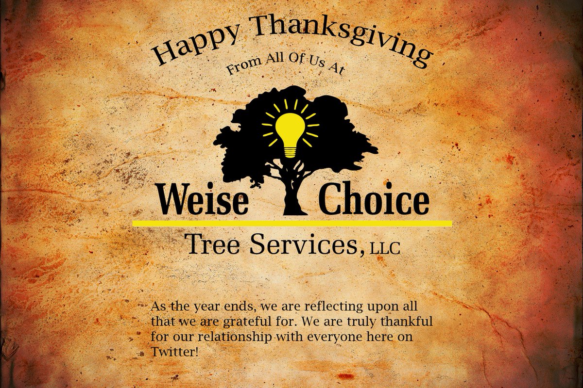 We hope everyone has a wonderful Thanksgiving from all of us at Weise Choice!