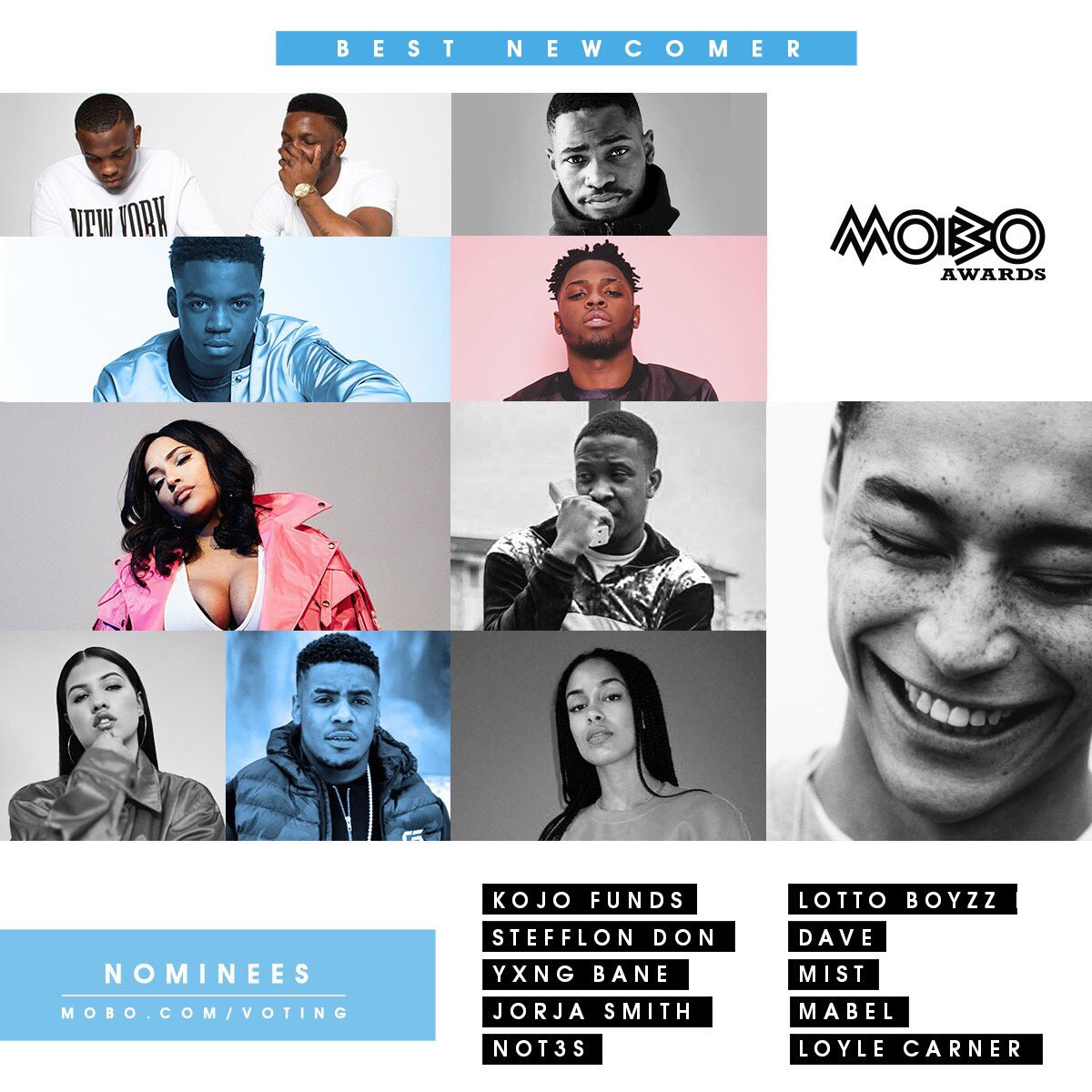 MOBOAwards's tweet image. Have you VOTED? #MOBOAwards 

@kojofunds 
@stefflondon 
@yxngbane 
@JorjaSmith
@Not3sofficial 
@lottoboyzz_
@Santandave1
@tweet_mist
@mabelmcvey
@LoyleCarner 

Do you want your favourite artist to win? VOTE NOW

#Music #Awards 
voting.mobo.com