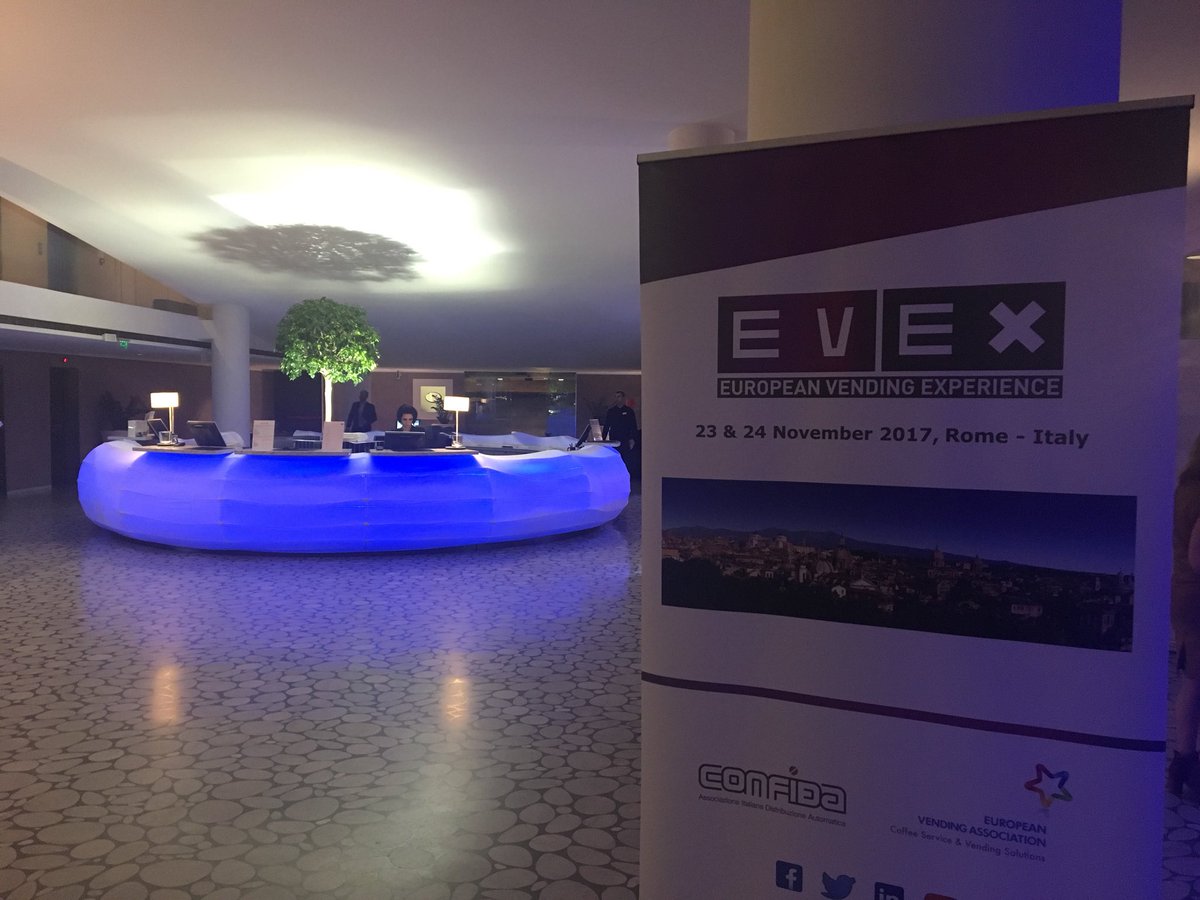 Domani apre @EVEX2017 l’evento europeo della #distribuzioneautomatica #Roma @RadissonBluRoma