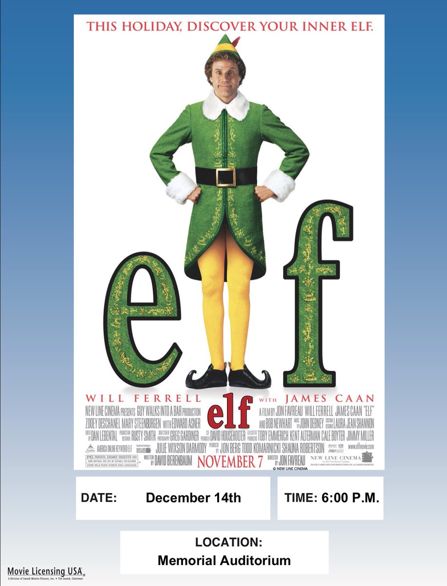 MMSPTAPrez's tweet photo. Thursday December 14th is the next Family movie night at Memorial. #newsoundsystem https://t.co/BlvCWdFu7v