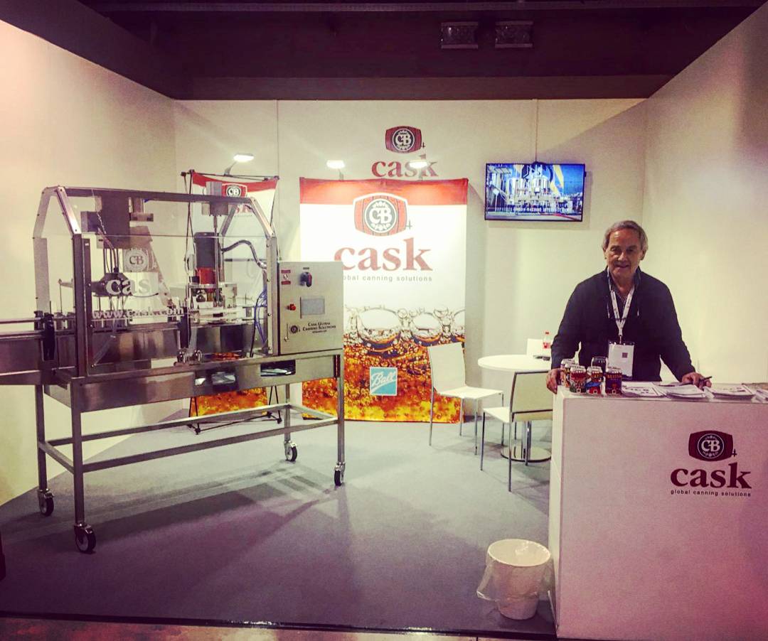 caskcanning's tweet photo. Great first day @CraftBeerItaly in #Milan! Come see Peter and Neil Love and check out #MicroCanning's most flexible system - the #MicroACS! https://t.co/vnTZ2V45ku