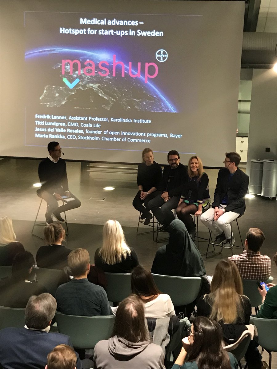 BckJens's tweet photo. Crowded at the @BayerSverigeAB Mashup meeting to foster collaboration in medical advances. A concrete follow up to Almedalen meeting https://t.co/sT4Bta7pLy