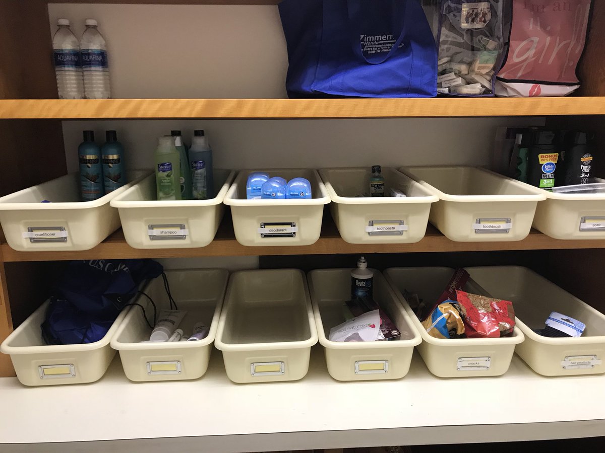PrincipalHutton's tweet photo. Proud of our three 6th grade girls and all the community members that have helped us get the compassion closet started! #spreadingcompassion https://t.co/YrE1FWOZFL