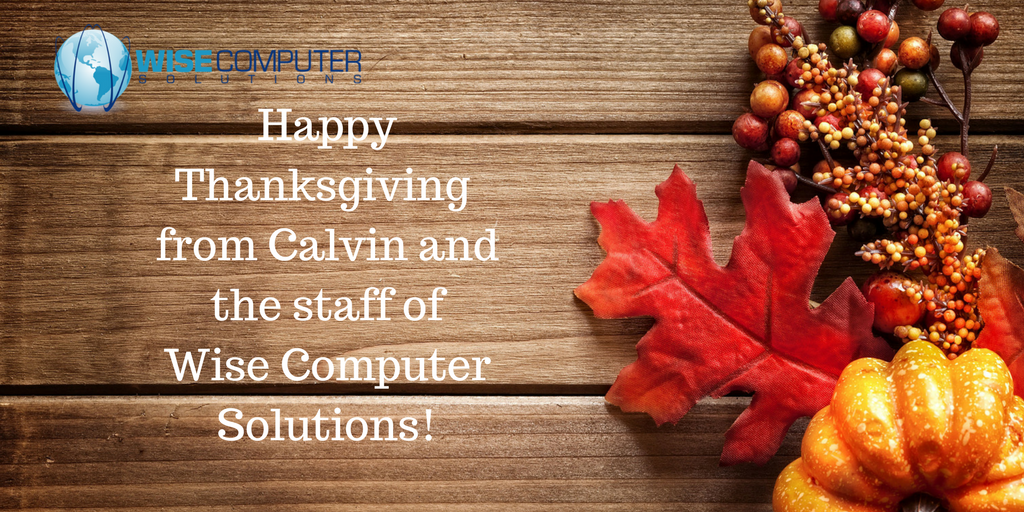 WiseComputersGA's tweet photo. Happy Thanksgiving from Calvin and our staff! https://t.co/m3cHjMQwHz