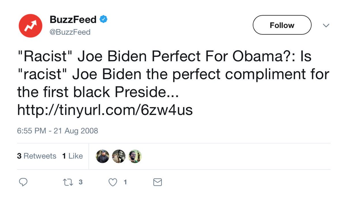 The only media outlet to openly cover Biden's racist ways was Fox News. Outlets like The Economist did so very tamely, while outlets like Buzzfeed have all but scrubbed access to their old articles citing "racist Joe Biden."I wonder why?