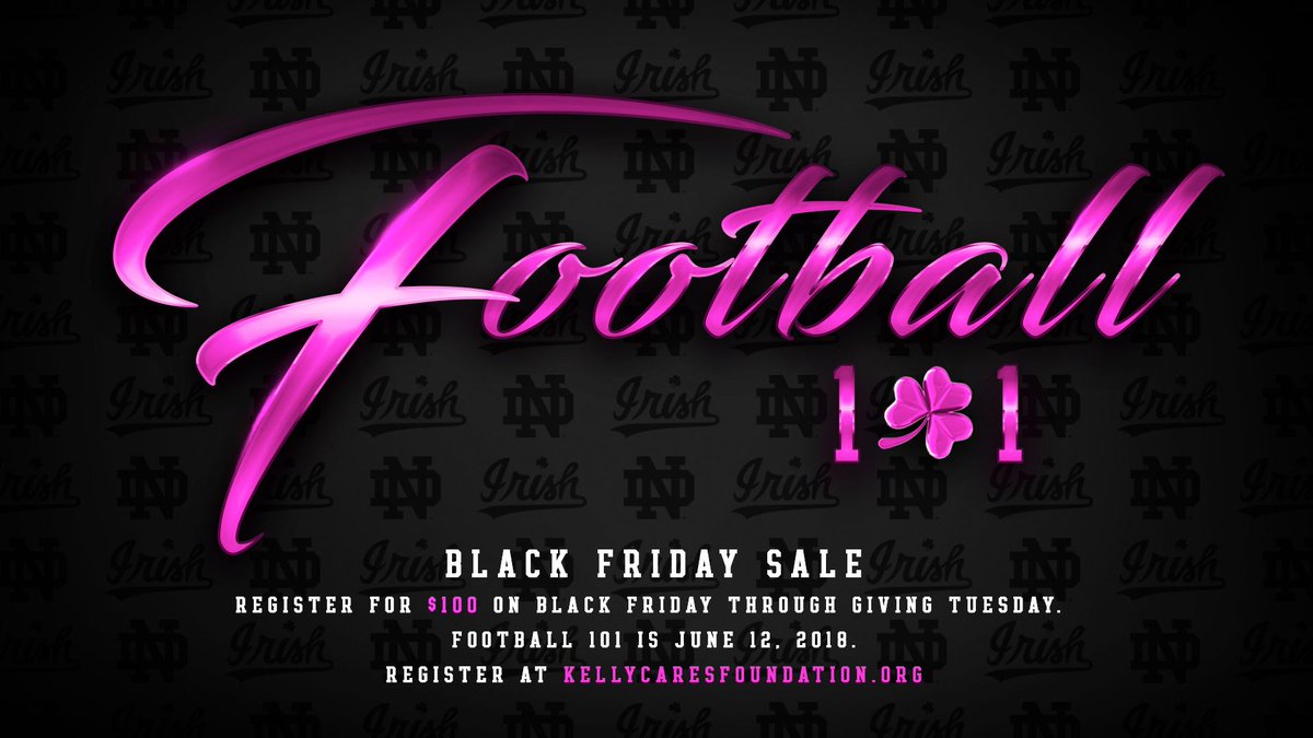 For Black Friday this year, treat yourself or the ladies in your life to an evening with <a href="/NDFootball/">Notre Dame Football</a>! Discounted registration is open until Tuesday for just $100.

Come experience behind the scenes and spend an evening with our players and coaches.

buff.ly/2B3F02d