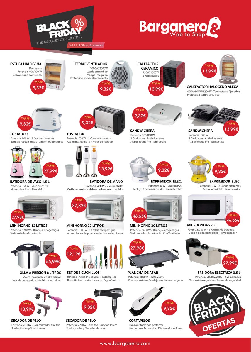 barganero's tweet photo. Entra en https://t.co/dc9e4992i6 y encuentra todas estas #blackfriday #semanaBlackFriday #ofertasBlack #ofertas #tiendaOnline https://t.co/cdlznmWLzr