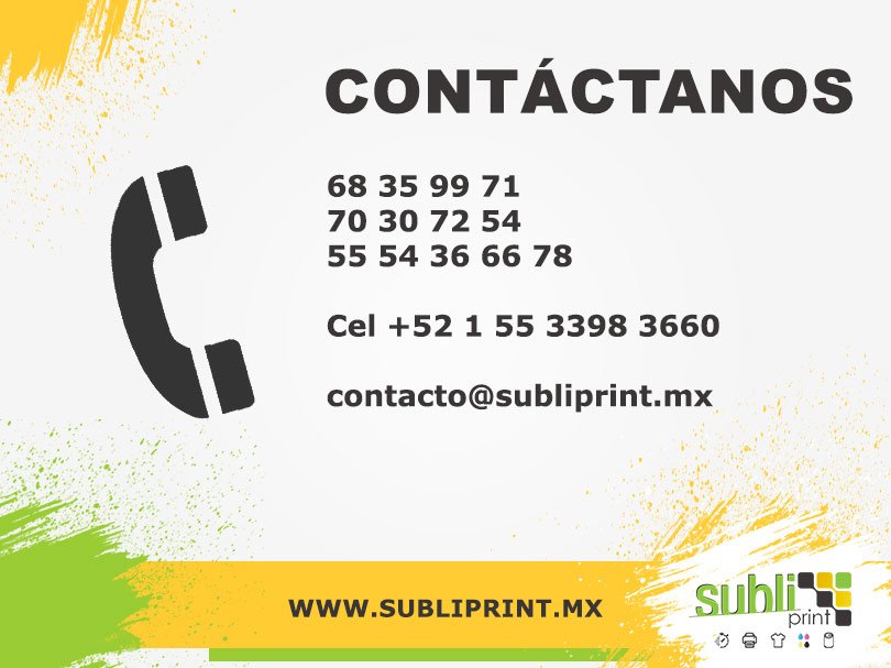 SubliPrintMx's tweet photo. Contáctenos - 
68 35 99 71 / 7030 7254 / 555436 6678 - Cel +52 1 55 3398 3660
contacto@subliprint.mx
#Subliprint #ProductosSP https://t.co/E7hf7USC5z