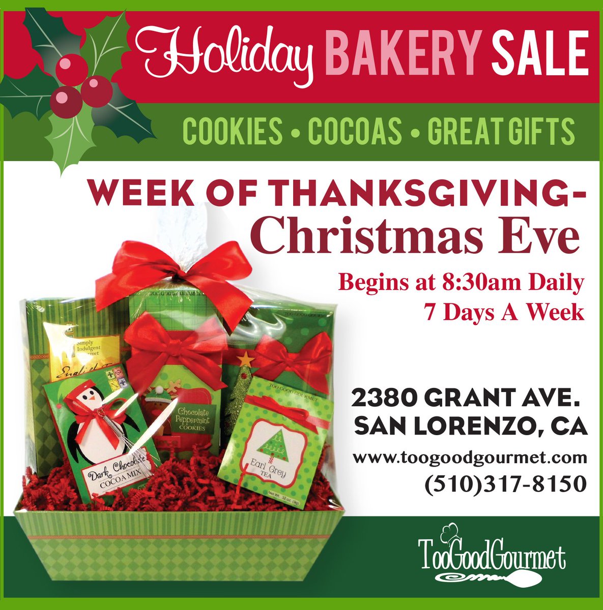 TooGoodGourmet's tweet photo. Hello fellow Cookie lovers! We are having a Holiday Bake Sale straight from our bakery and warehouse. Please feel free to join us from today until the 24th of December! https://t.co/ZCW3sYzAQh