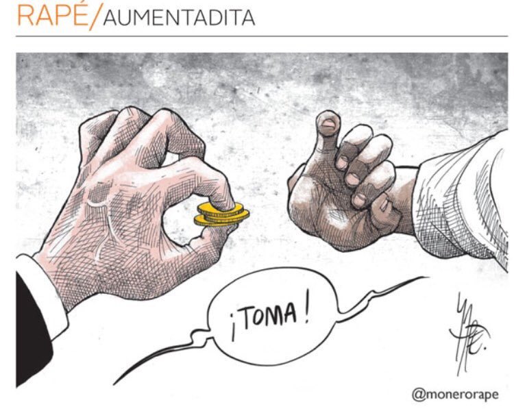 DeniseDresserG's tweet image. Así el aumento al salario mínimo. Vía @monerorape