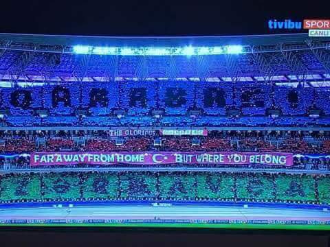 #QarabagFK helal size. Far away from home but where you belong. Cansınız.