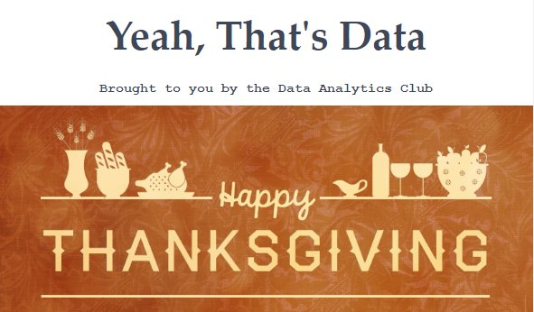 AriBermanYU's tweet image. #Thanksgiving by the numbers courtesy of the @YUNews Data Analytics Club. Did you know the average American Thanksgiving meal costs $50.11? 
bit.ly/2zueYJ9