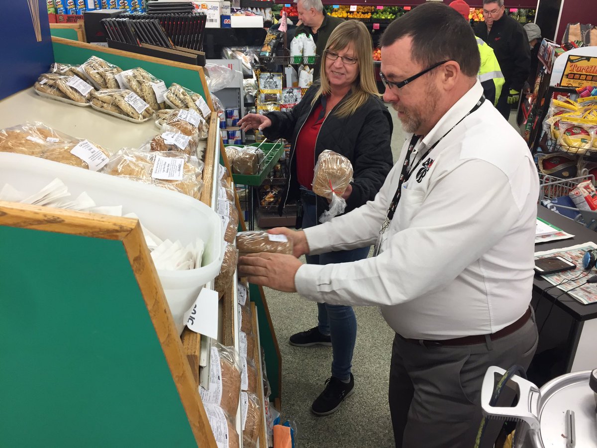 680CJOB's tweet photo. At all 5 @FOODFARE1 locations through Saturday, they're celebrating 41 years in the community with their Anniversary Sale!🎈

With these incredible prices, it's become so busy, that they have @KMooreCJOB working! How do you think he's doing?  #FoodFare41 #FoodFareGivesBack https://t.co/DRD7jnjpq4