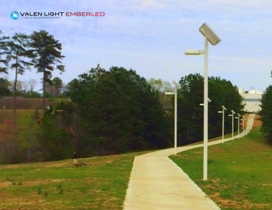 EMBERLED's tweet image. The eSHINE Pathway is built with ultra efficient LED and proprietary battery technology, which provides the same reliability, visibility, and security of traditional, grid-connected lighting.